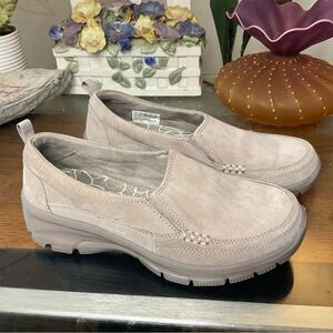 SKECHERS WMNS EASY-GOING-MATCHA TWIN GORE SLIP ON LOAFERS 7